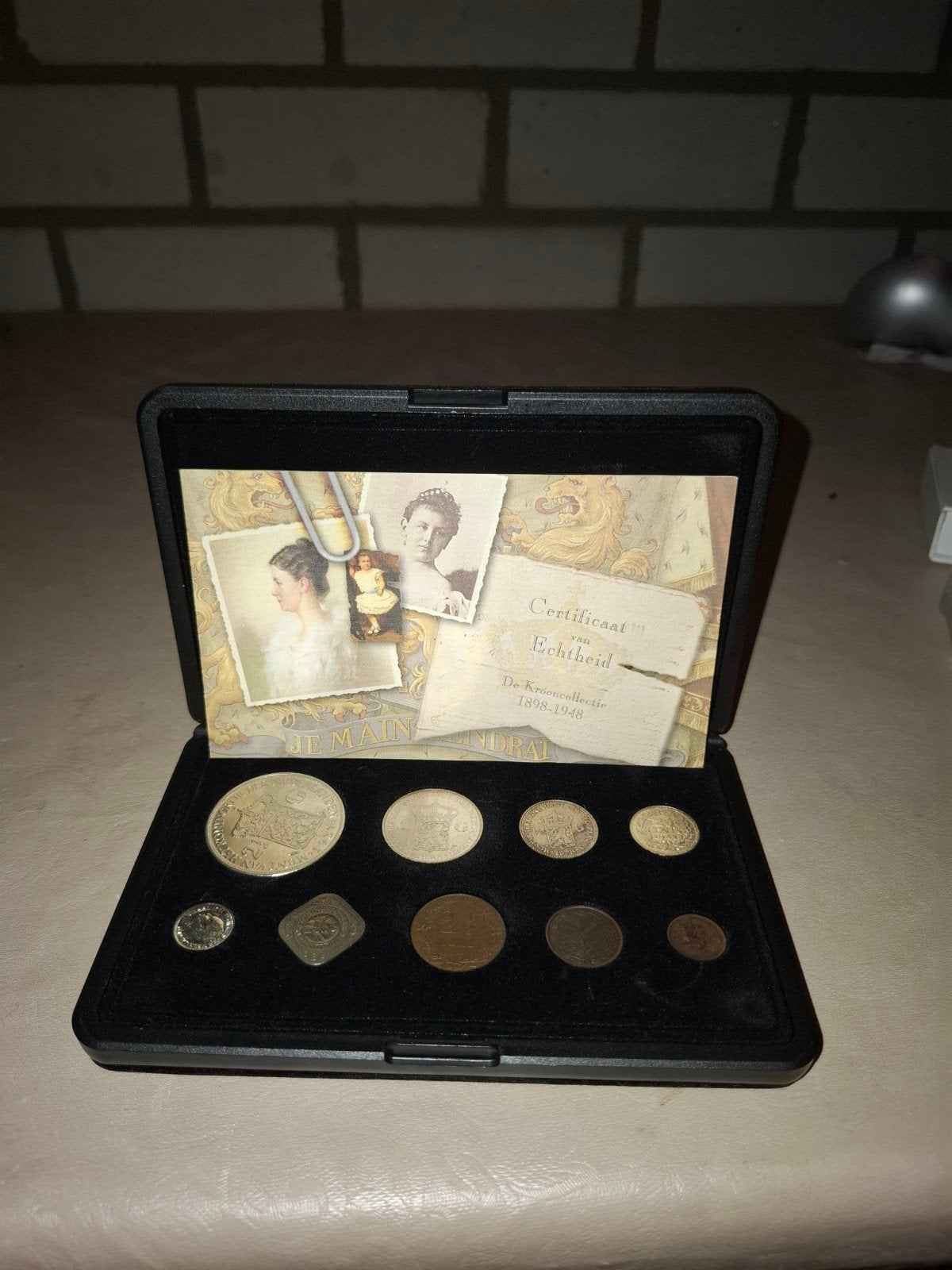 Muntenset Koningin Wilhelmina 1898-1948 met certificaat, Ophalen, Koningin Wilhelmina