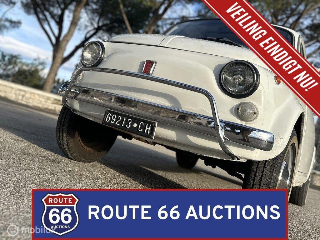 Fiat 500 L | 1969 | Route 66 Auctions, Auto's, Overige carrosserieën, Zwart, Bedrijf, Handgeschakeld