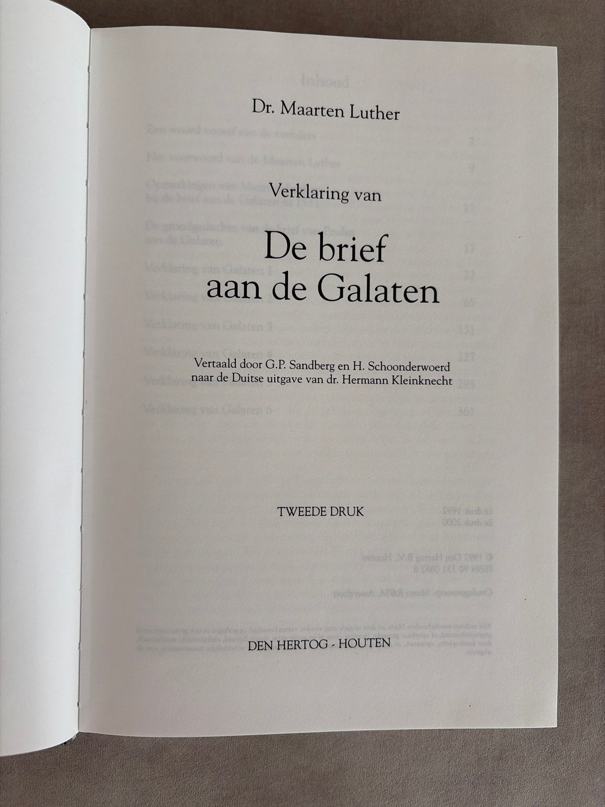 Dr. Maarten Luther - Verklaring van De brief aan de Galaten, Boeken, Godsdienst en Theologie, Ophalen of Verzenden, Zo goed als nieuw