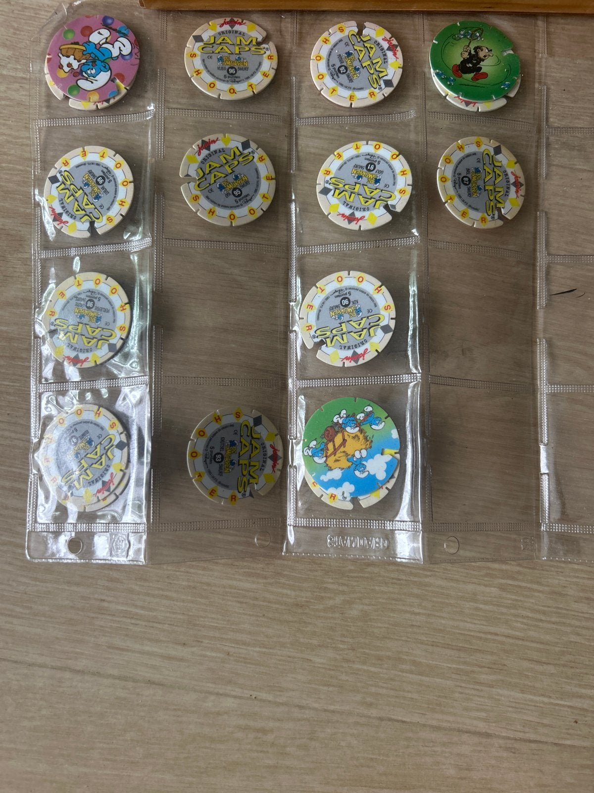 Vintage Jam Caps en Smurfen Pogs Collectie, Ophalen of Verzenden, Gebruikt