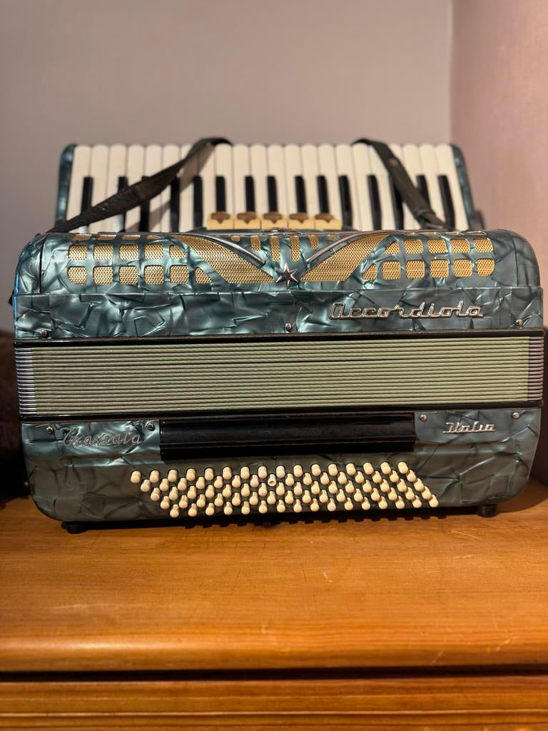 Accordeon Accordiola Italia, Ophalen, Gebruikt, Met riemen, Overige formaten