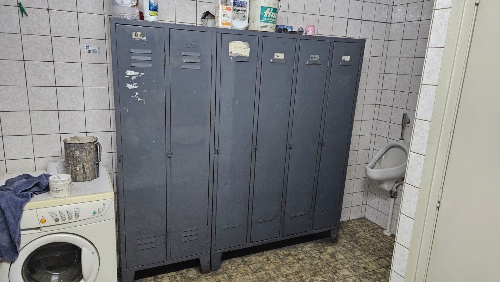 Vintage Werkplaatskasten - 1x 2-deurs en 1x 4-deurs, Huis en Inrichting, Ophalen, Gebruikt, 150 tot 200 cm, Vintage