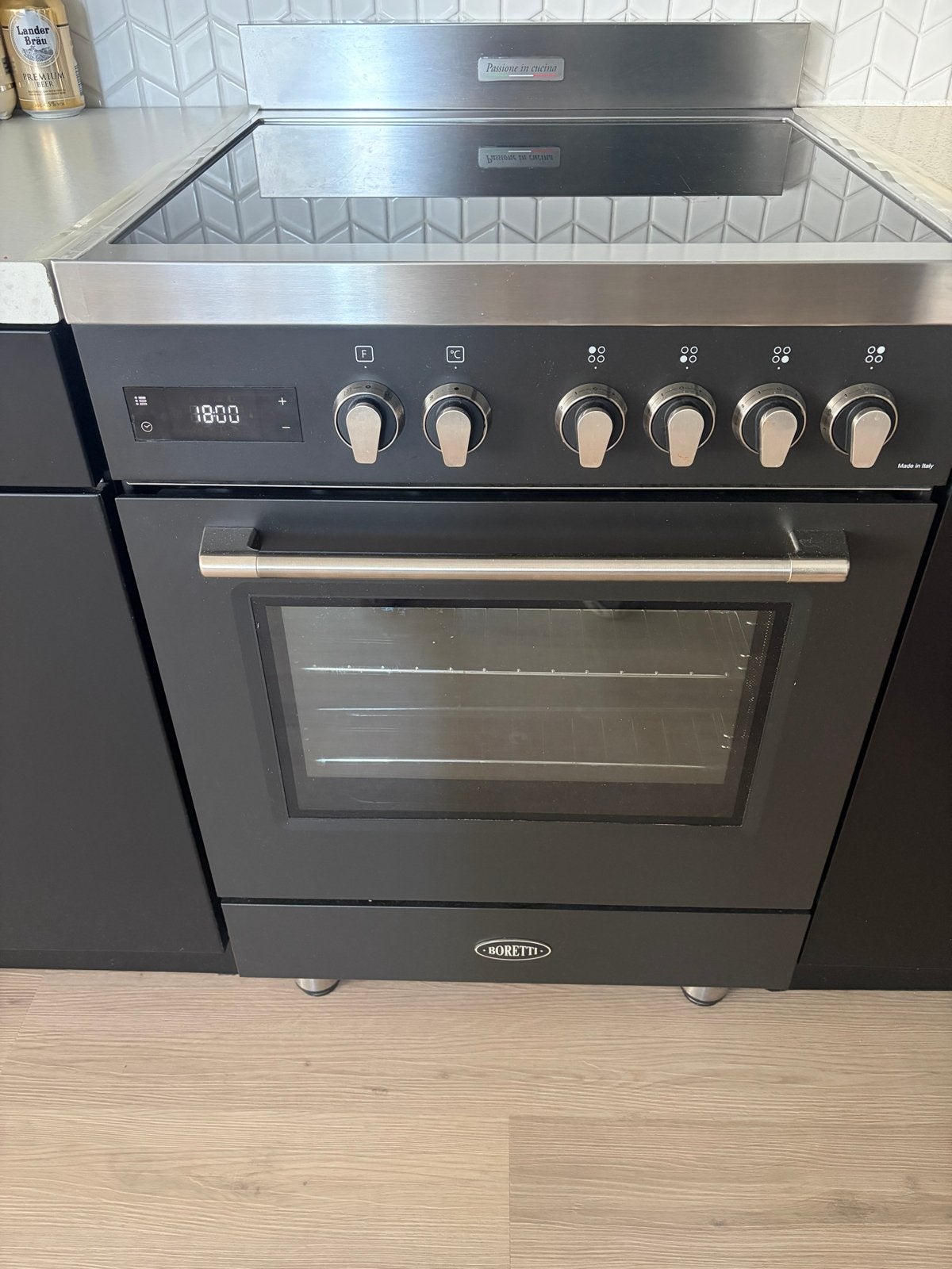 Boretti Fornuis met Inductiekookplaat en Oven, Witgoed en Apparatuur, Fornuizen, Ophalen, Gebruikt, Hete lucht, 60 cm of meer