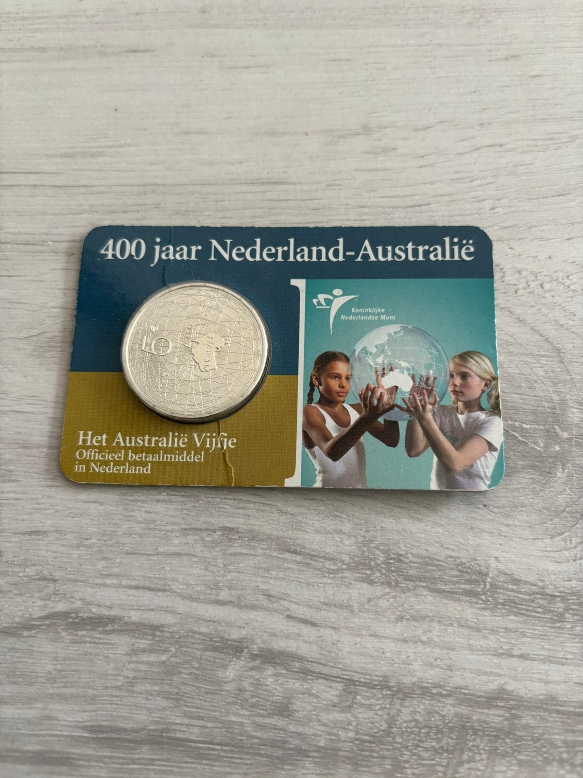 Zilveren Australië Vijfje 2006 in originele coincard, Postzegels en Munten, Munten | Nederland, Ophalen of Verzenden, Koningin Beatrix