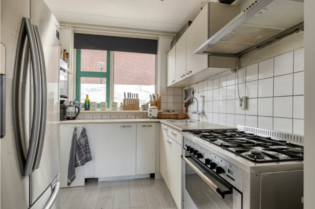 Keukenblok (L blok) – inclusief bovenkasten, Huis en Inrichting, Ophalen, Gebruikt, Wit, 150 tot 200 cm