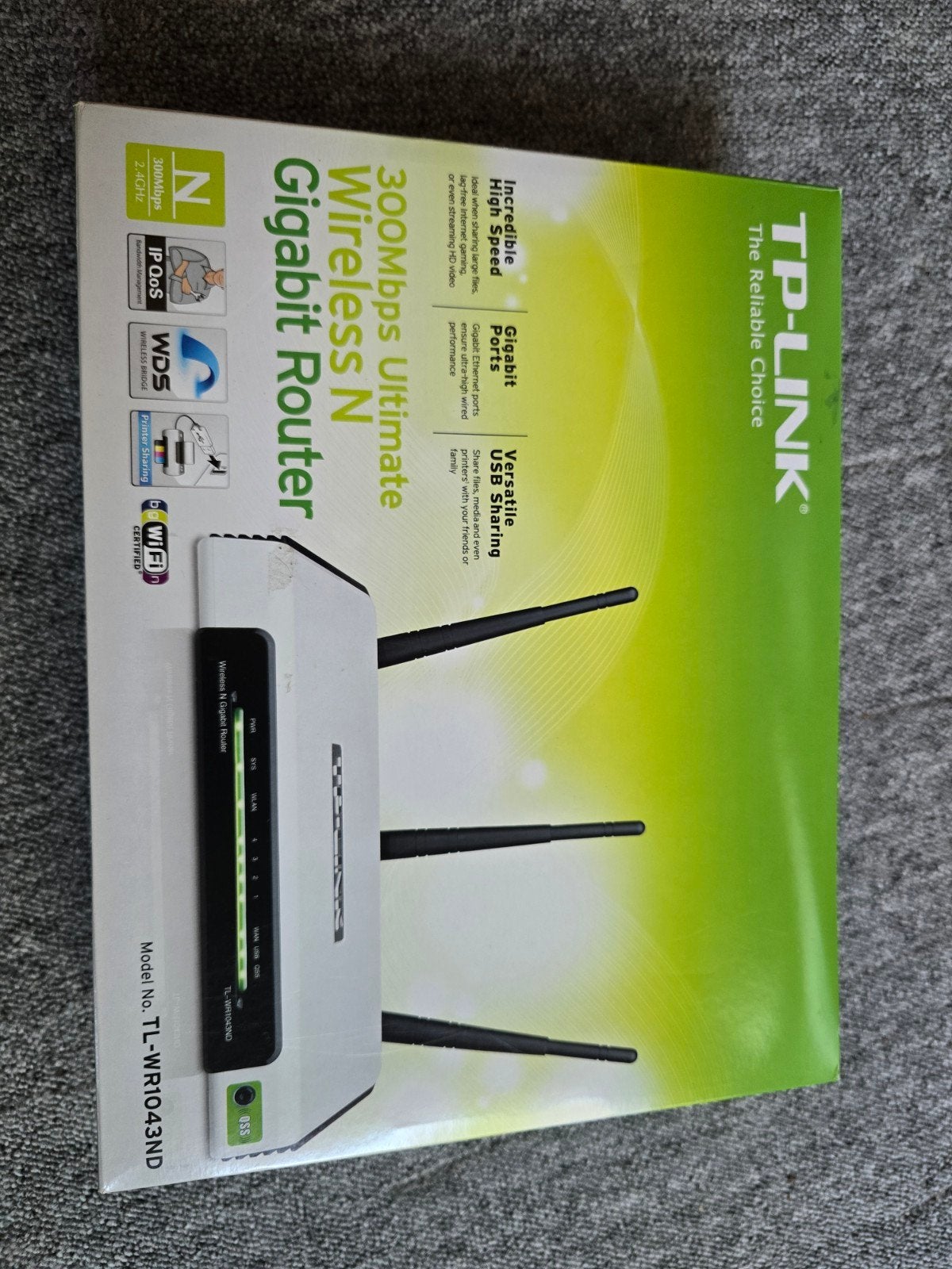 TP-Link TL-WR1043ND 300Mbps Wireless N Gigabit Router, Ophalen of Verzenden, Zo goed als nieuw, Router, TP-Link