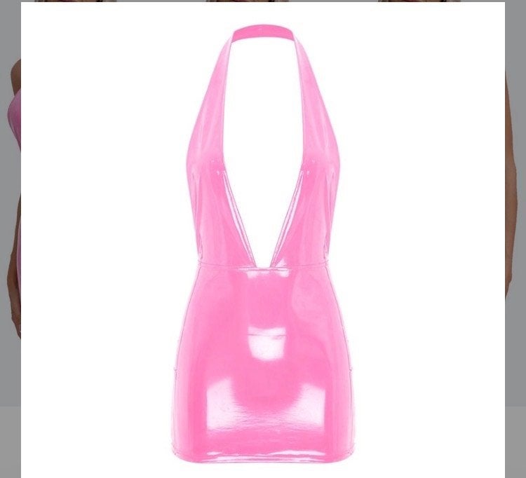 Roze fetisj latex jurk partykleding 3XL, Jurk, Nieuw, Ophalen of Verzenden, Onbekend