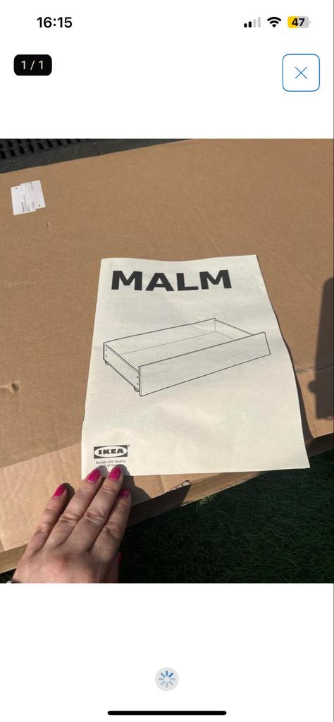 Nieuwe IKEA MALM bedlade wit - Ongebruikt in verpakking, Huis en Inrichting, Slaapkamer | Bedden, Ophalen of Verzenden, Nieuw