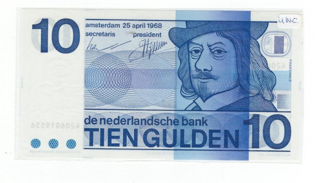 10 Gulden frans Hals UNC, Postzegels en Munten, Bankbiljetten | Nederland, Verzenden, 10 gulden, Los biljet