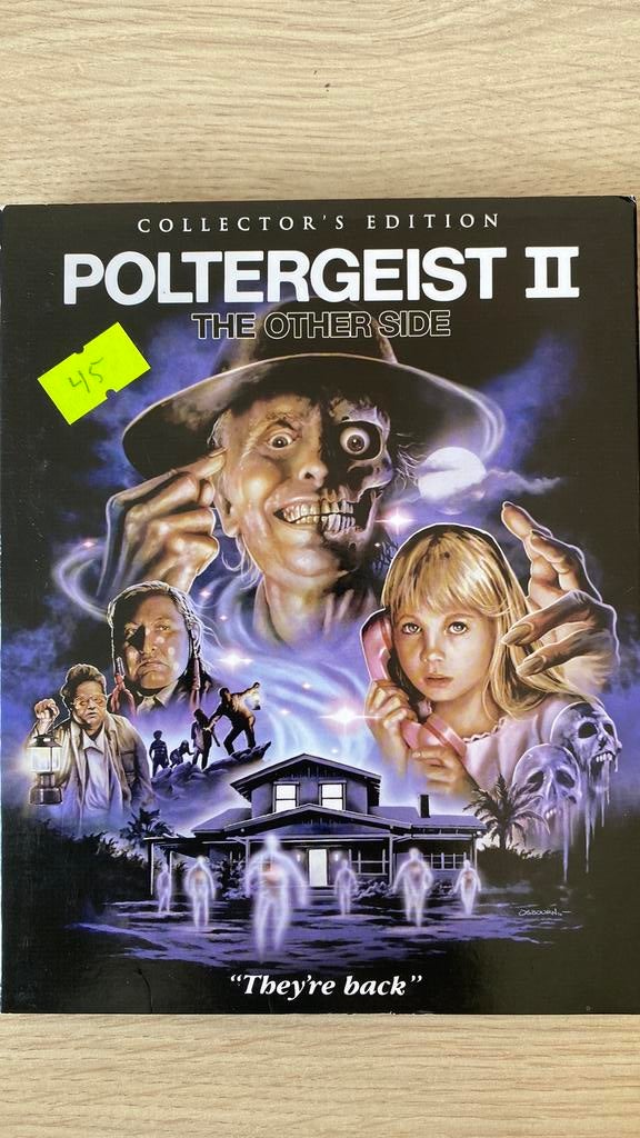 Poltergeist 2 blu ray collectors edition met slipcover, Cd's en Dvd's, Ophalen of Verzenden, Zo goed als nieuw, Horror
