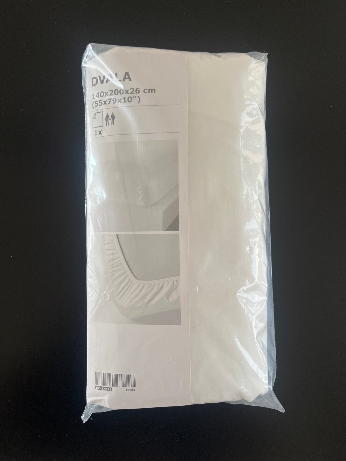 IKEA DVALA Hoeslaken 140x200 cm Wit - Nieuw in verpakking, Eenpersoons, Katoen, Ophalen of Verzenden, IKEA