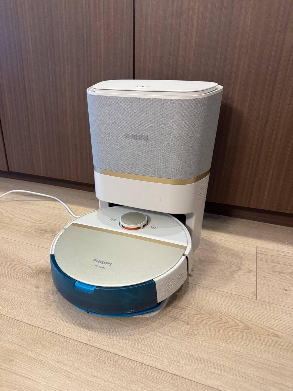 Philips 7000 Robotstofzuiger met Dweil- en Leegstation, Ophalen, Zo goed als nieuw, Robotstofzuiger