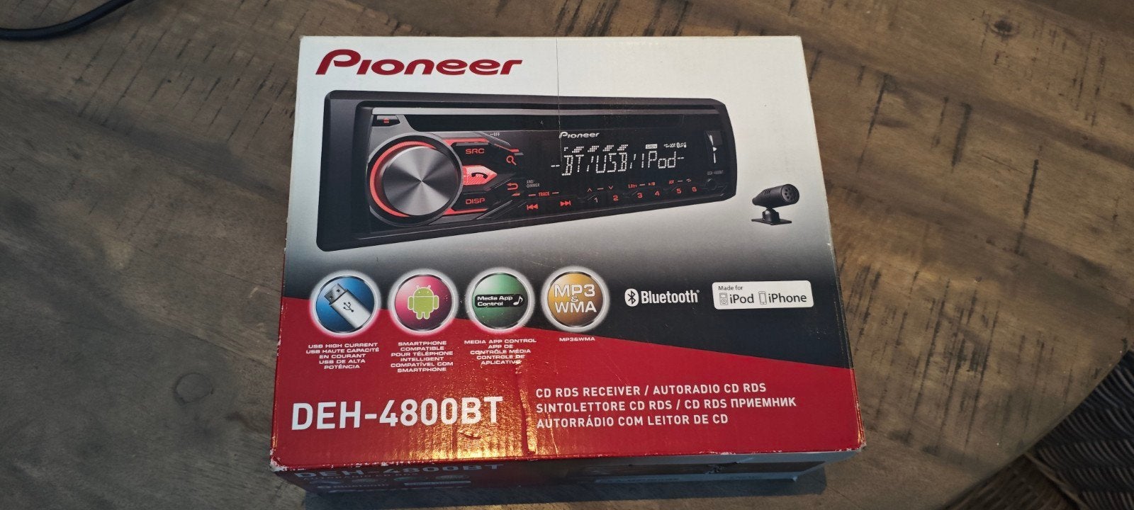 Pioneer DEH-4800BT CD RDS Receiver met Bluetooth, Auto diversen, Ophalen of Verzenden, Zo goed als nieuw
