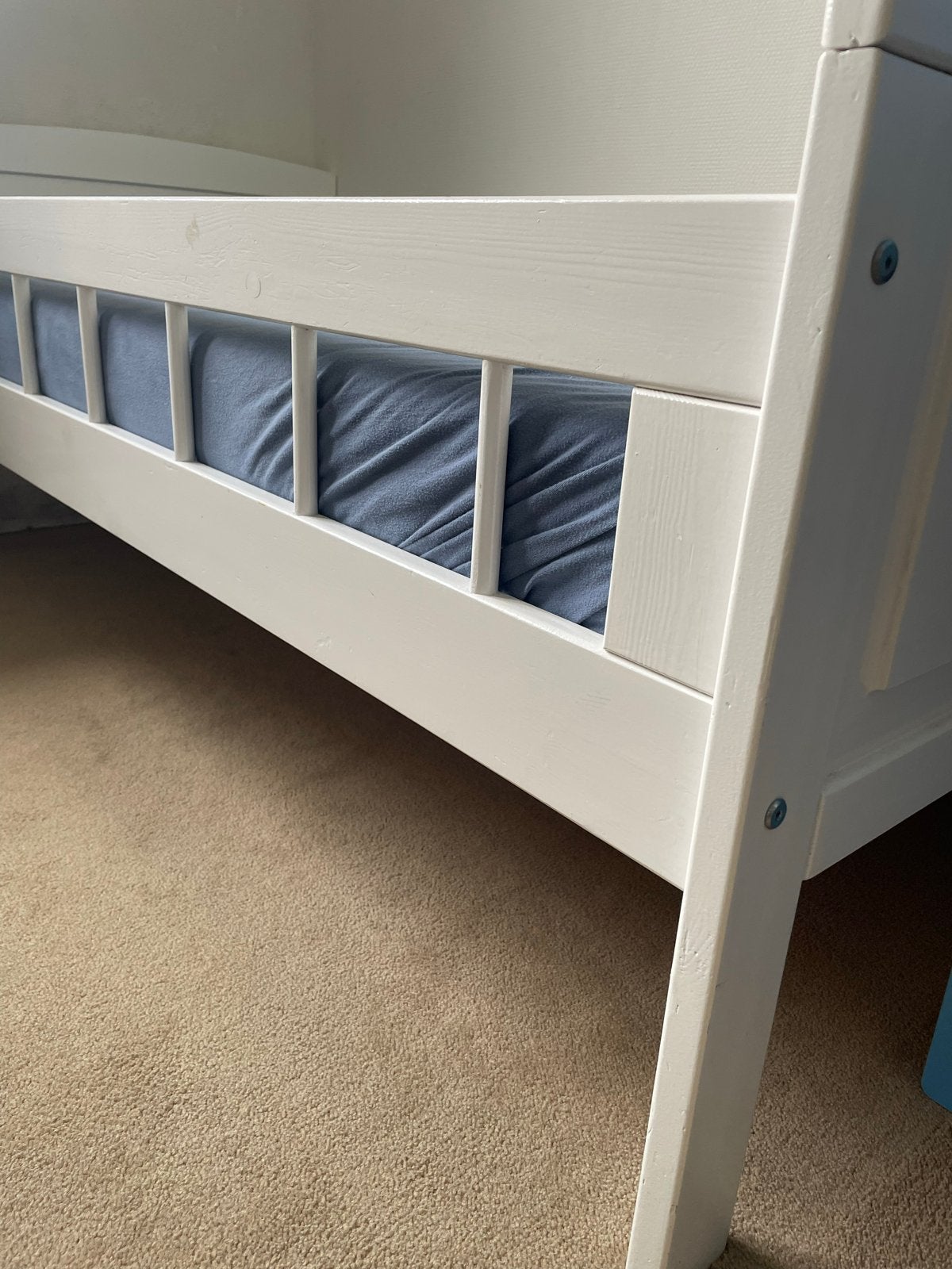 Peuterbed met matras en lattenbodem, Kinderen en Baby's, Ophalen, Gebruikt, 70 tot 85 cm, 140 tot 160 cm