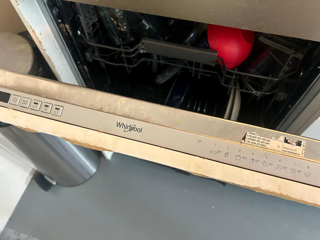 Whirlpool inbouw vaatwasser — goede staat, Ophalen, Gebruikt, Inbouw, Minder dan 85 cm