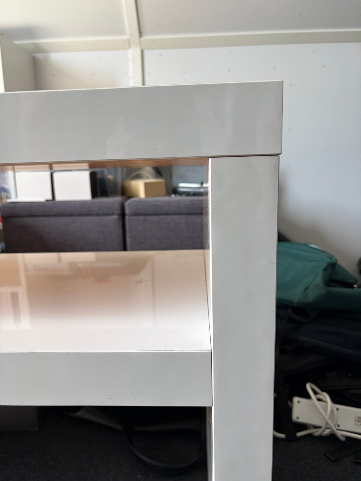 Sidetable hoogglans wit, Ophalen, Gebruikt, 100 tot 150 cm, 25 tot 50 cm