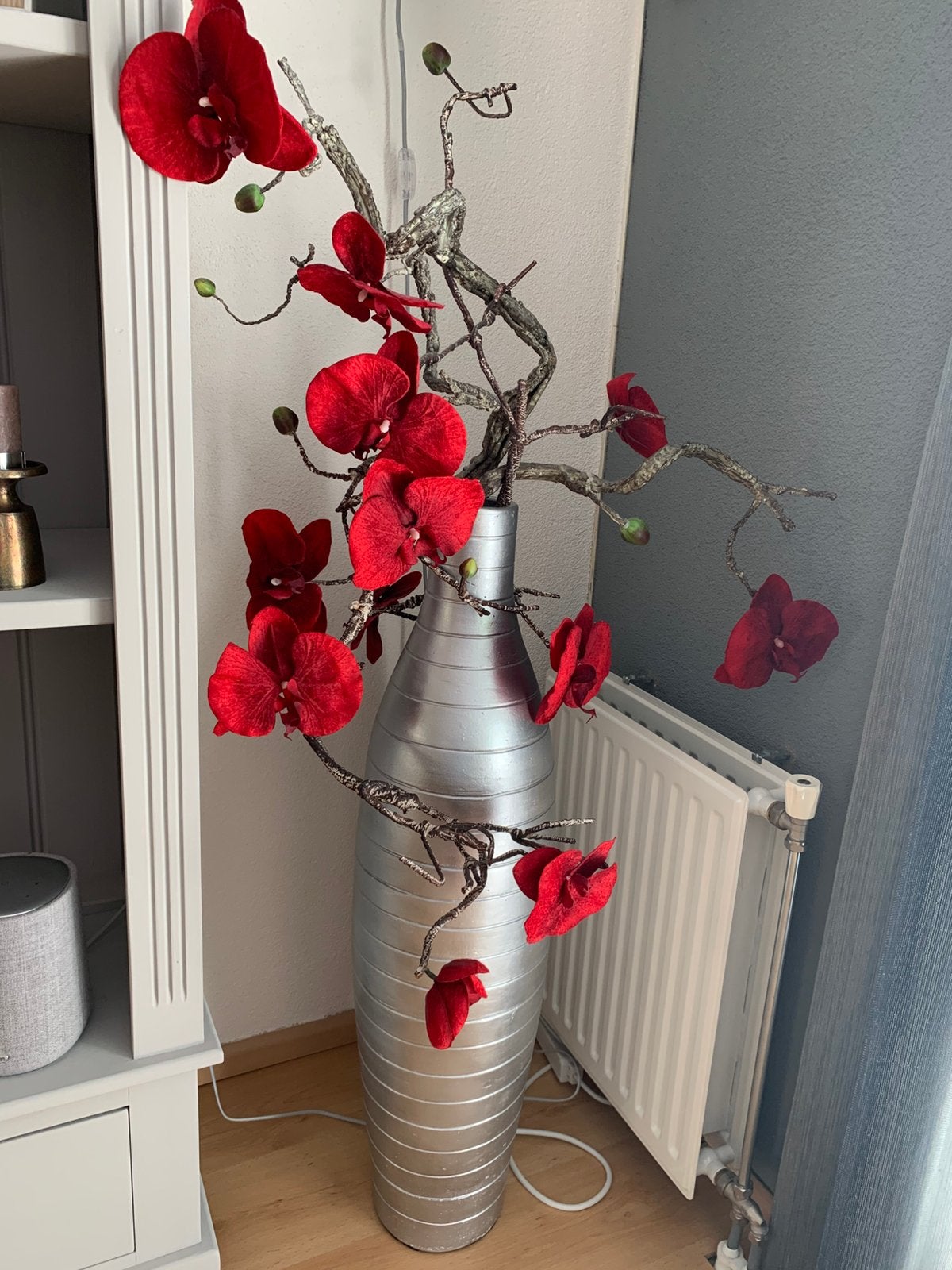 Vaas met zijden bloemen, Ophalen, Zo goed als nieuw