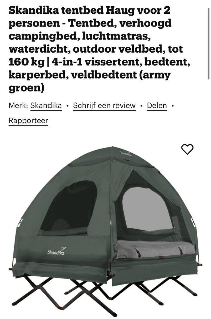 Tentbed Skandika Haug, Ophalen of Verzenden, Nieuw, Tot en met 2