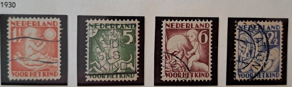 Nederland 1930 nvph 232/235 gest. (Davo), Ophalen of Verzenden, T/m 1940, Gestempeld