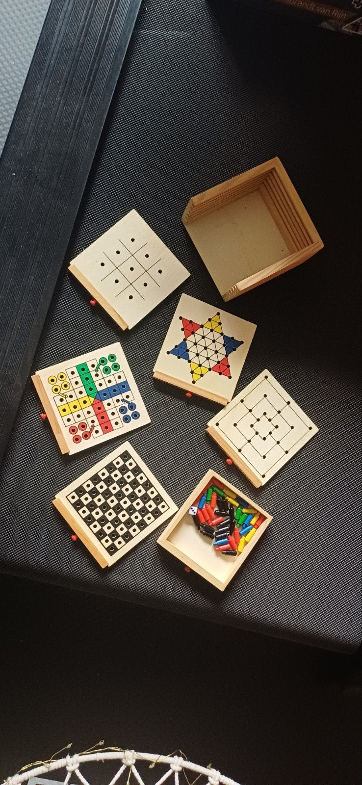 Reisspelletjes set Ludo, Halma, Molenspel, Tic-Tac-Toe, Dams, Ophalen of Verzenden
