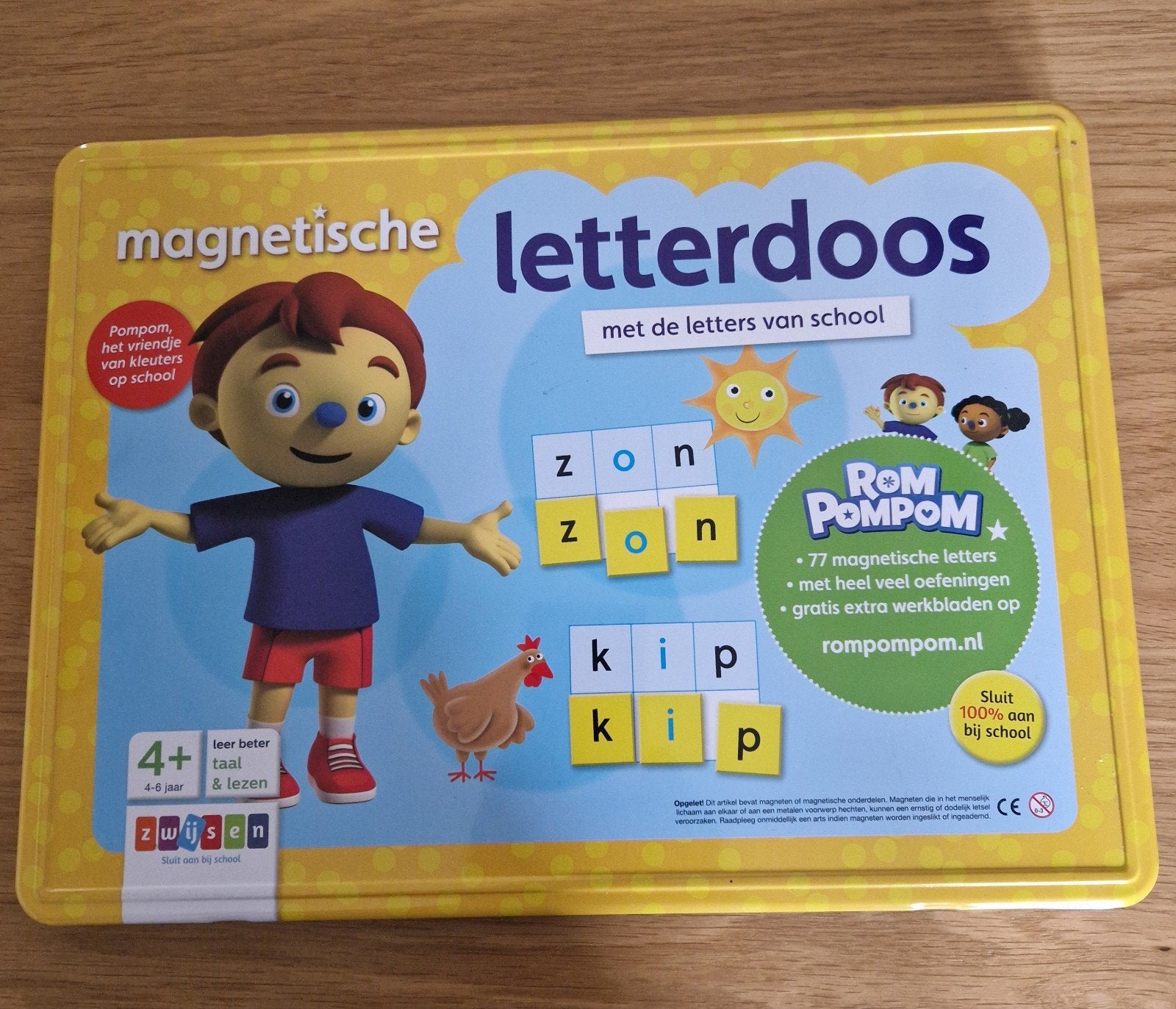 Rom Pom Pom Magnetische Letterdoos - Leren Lezen, Ophalen of Verzenden, Gebruikt, Taal en Lezen