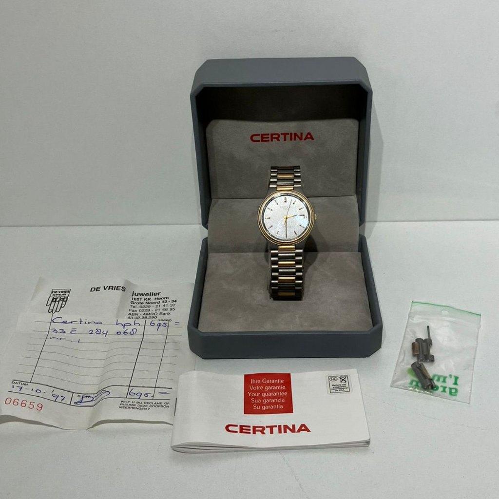 Certina DS Titanium Vintage 35mm Quartz Horloge Compleet, Ophalen of Verzenden