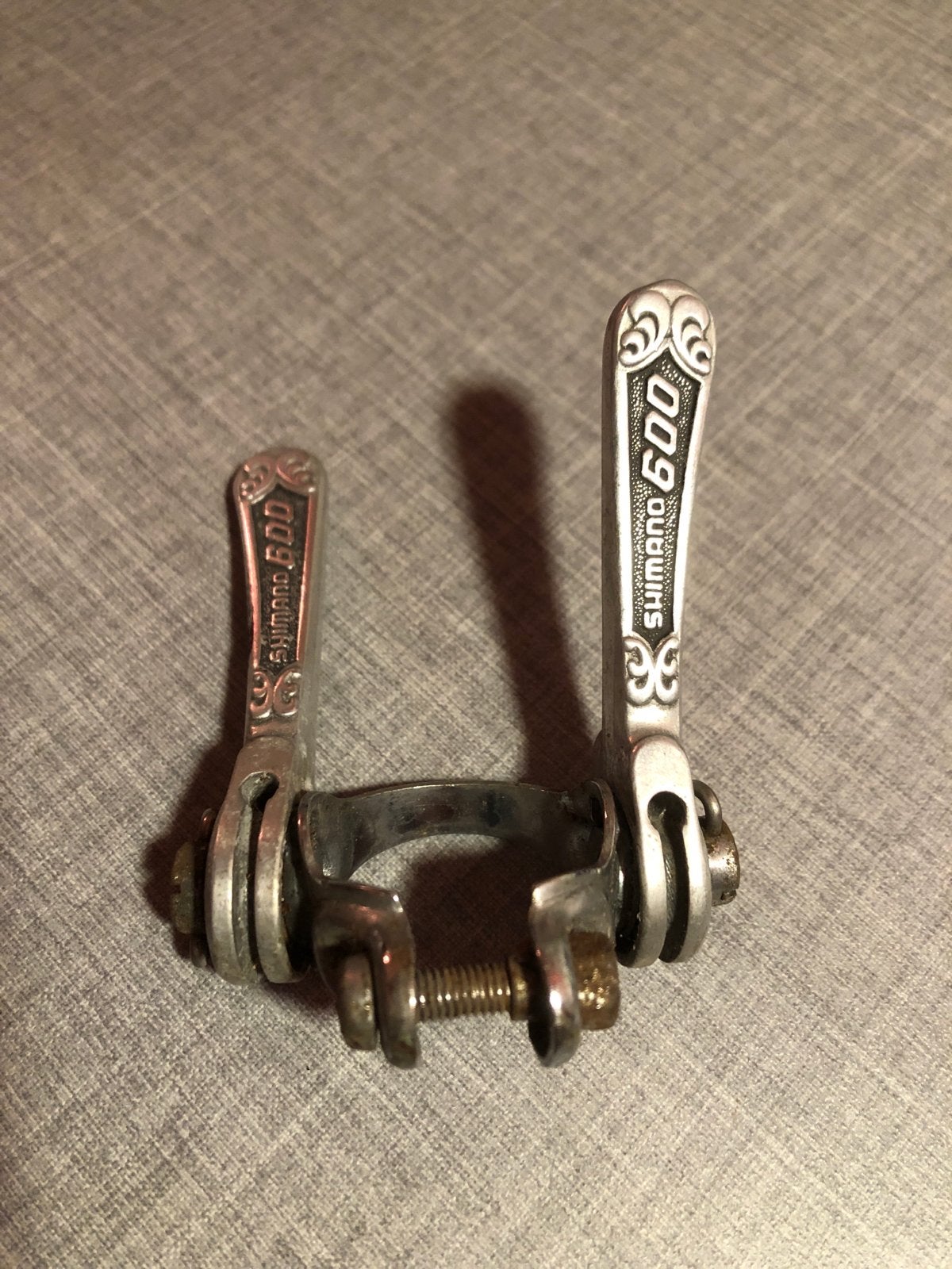 SHIMANO 600 EX SHIFTERS arabesque 1978/1984 VINTAGE, Gebruikt, Overige typen, Ophalen of Verzenden, Aluminium