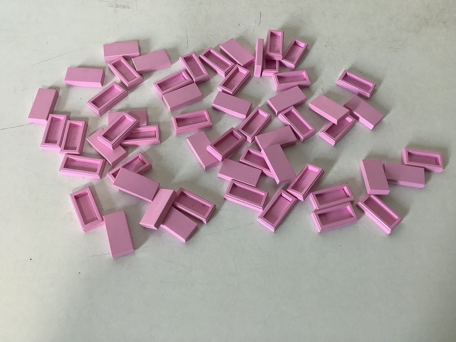 Lego tegel 1x2 licht roze, Ophalen of Verzenden, Gebruikt, Losse stenen, Lego