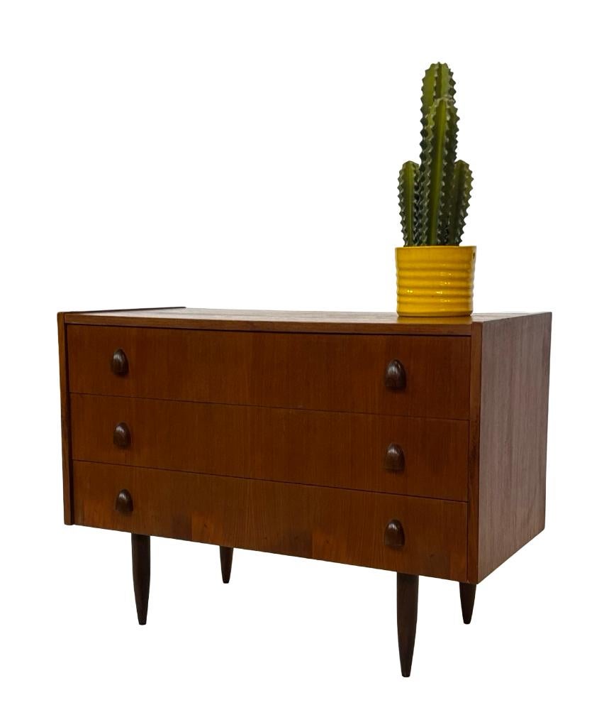 Vintage Ladekast Kastje Jaren 60 Teak Fineer Design