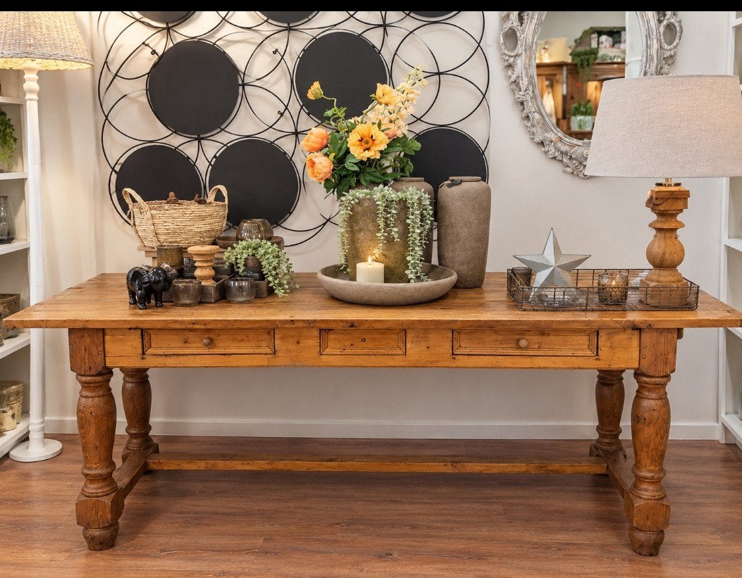 Kloostertafel ( grenen), Ophalen, 200 cm of meer, Zo goed als nieuw, Grenenhout
