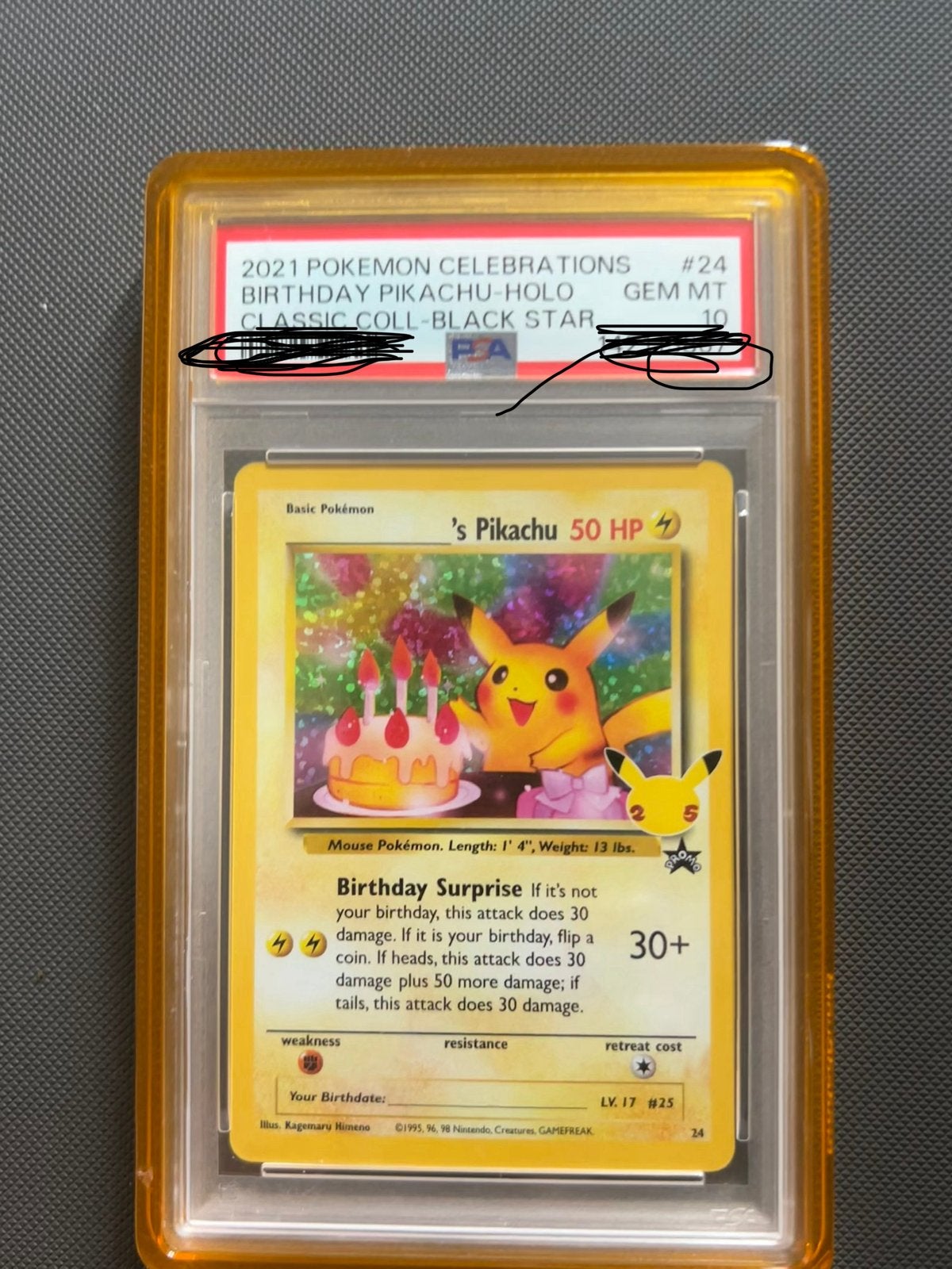 ‘s Birthday pikachu celebrations psa 10, Ophalen of Verzenden, Zo goed als nieuw