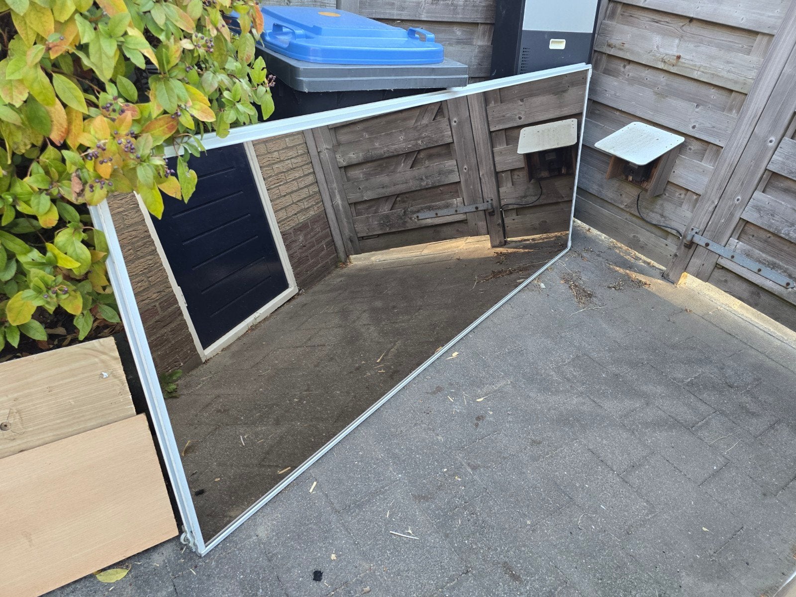 Gratis 2 grote getinte spiegels – ca. 230  80 cm – Rockanje, Ophalen, Gebruikt, Rechthoekig, Minder dan 100 cm