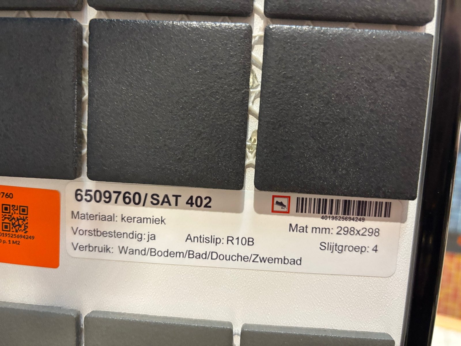 6 matjes keramische tegels 48x48x6 mm - Antislip R10B, Ophalen, Nieuw, Minder dan 20 cm, Minder dan 5 m²