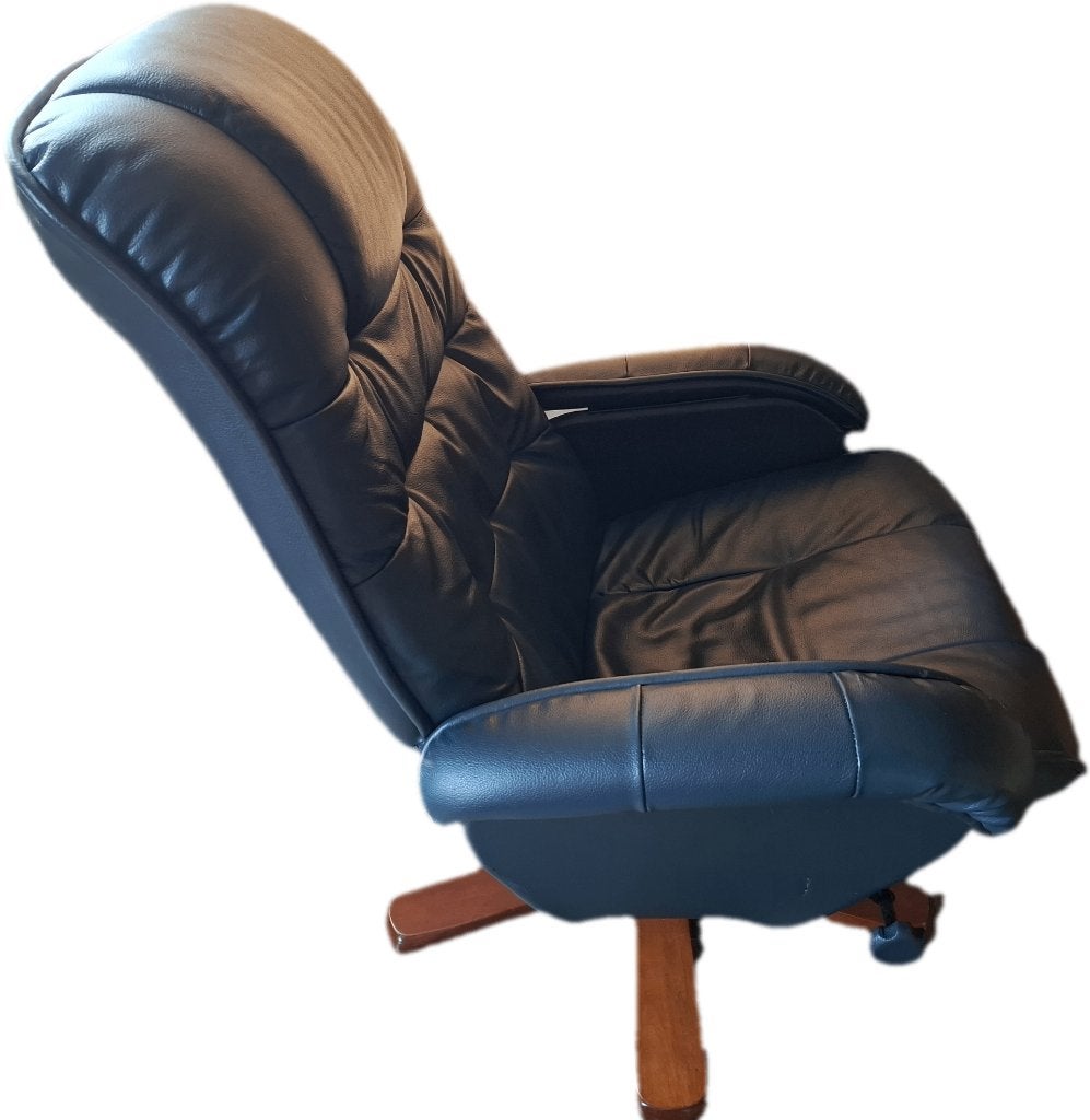 leren relax fauteuil, Ophalen, Gebruikt, 50 tot 75 cm, Hout