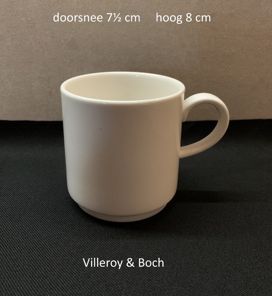 Villeroy en Boch mok, wit, beker met oor, als nieuw, Villeroy & Boch, Ophalen of Verzenden, Zo goed als nieuw, Overige stijlen