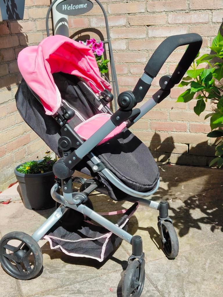 Poppenbuggy - inklapbaar, verstelbaar, incl. regenhoes, Kinderen en Baby's, Speelgoed | Overig, Gebruikt, Jongen of Meisje, Ophalen