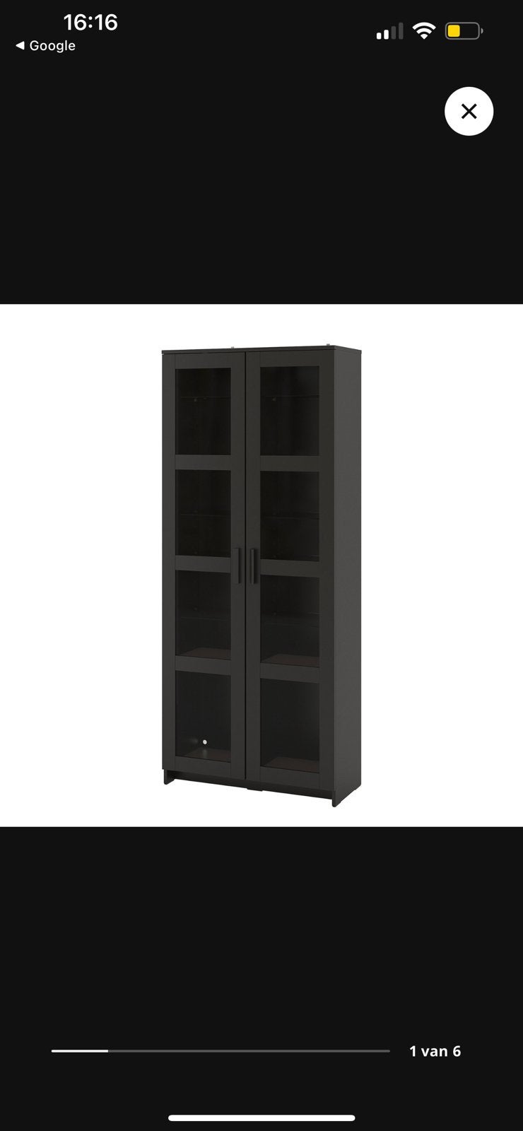 Brimnes kast, Huis en Inrichting, Kasten | Vitrinekasten, Ophalen, Zo goed als nieuw, 25 tot 50 cm, Minder dan 100 cm