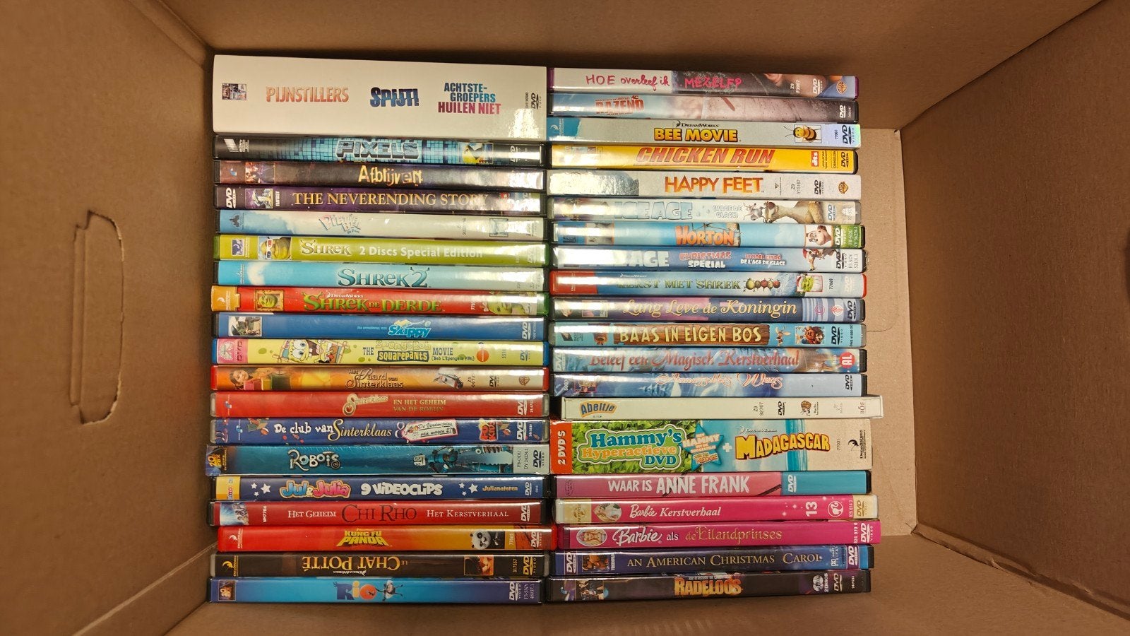 Grote collectie kinder DVD's - +/- 40 stuks, Avontuur, Gebruikt, Alle leeftijden, Ophalen of Verzenden