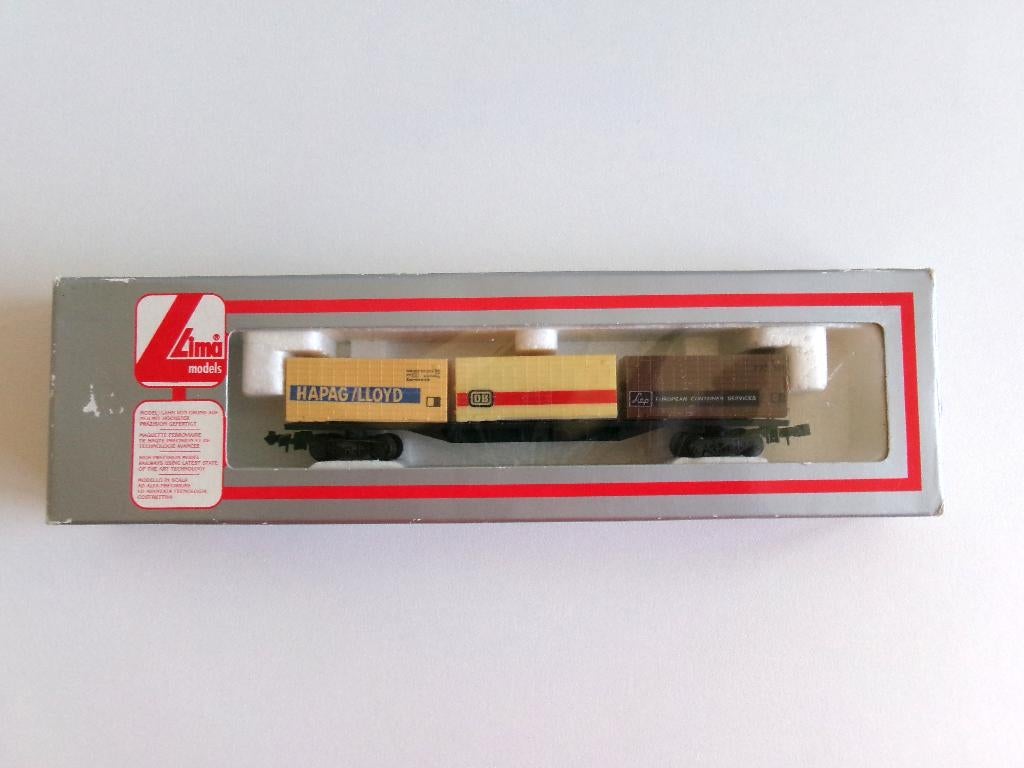 Lima N 320486 Goederenwagon Met Containers (in ovp), Gelijkstroom of Wisselstroom, Wagon, Ophalen of Verzenden, Zo goed als nieuw