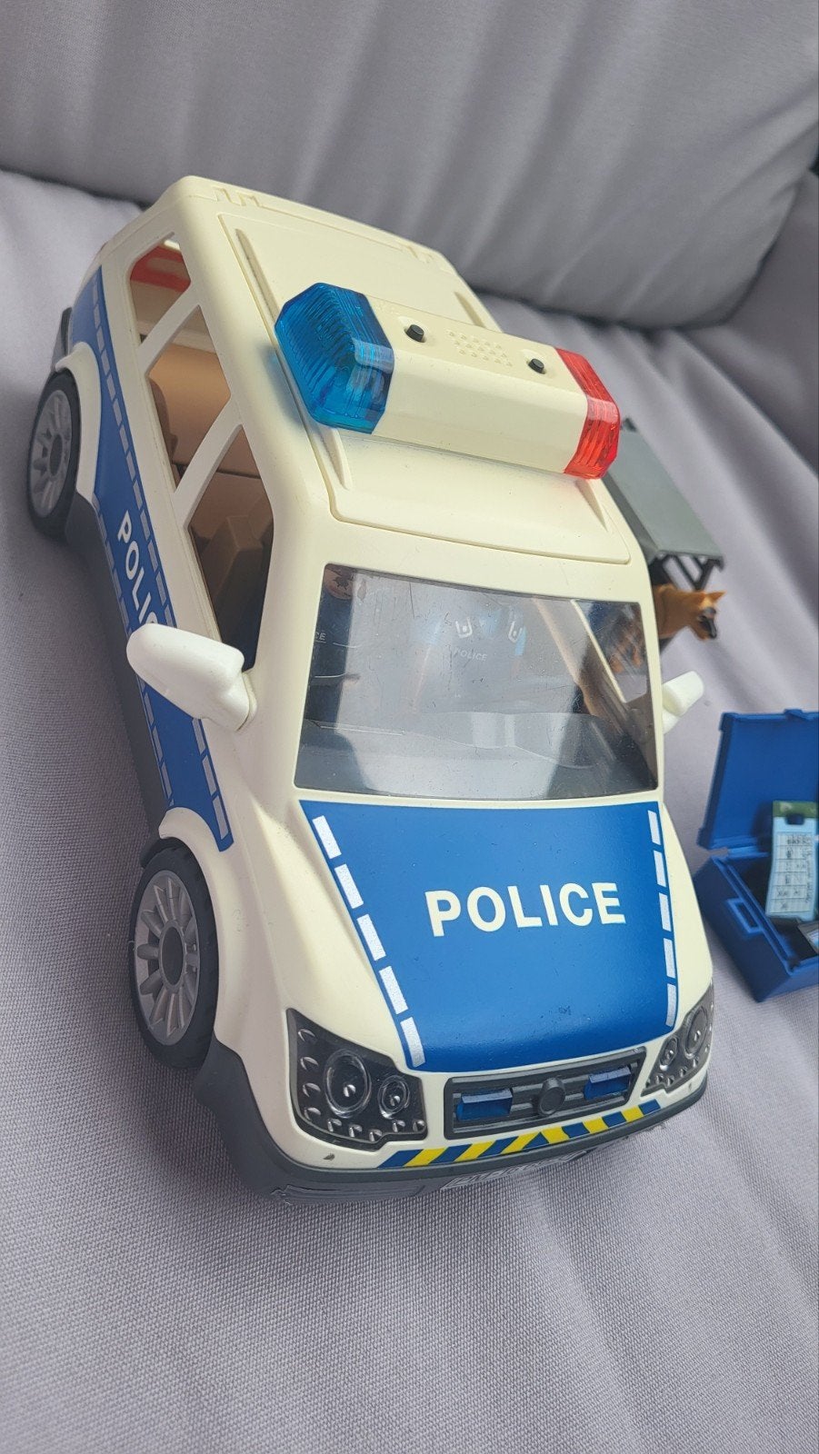 Playmobil politieauto met hond en accessoires, Ophalen of Verzenden, Gebruikt