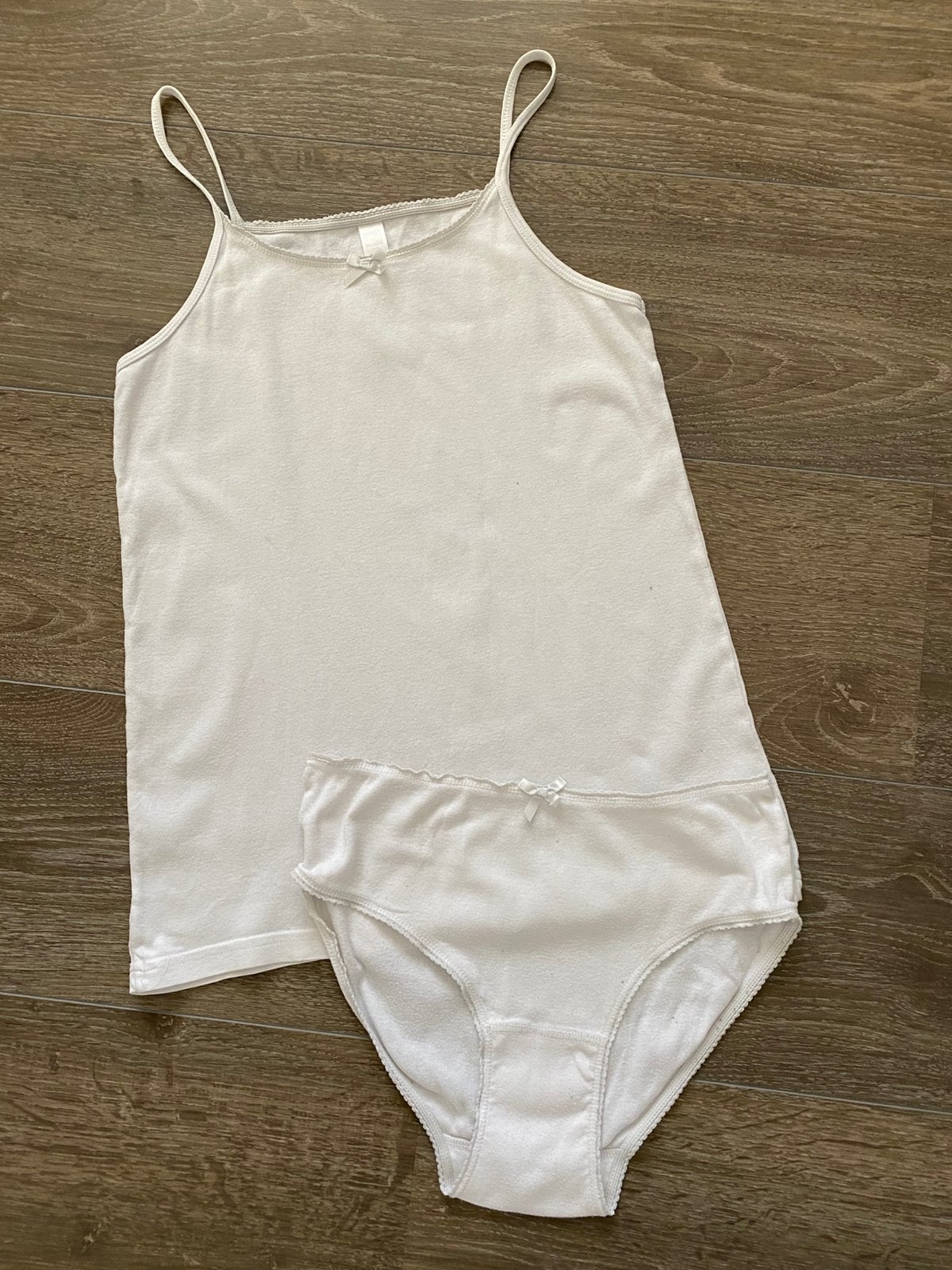Meisjes hemd 146 en onderbroek wit 158 HEMA, Nacht- of Onderkleding, Meisje, Ophalen of Verzenden, Zo goed als nieuw