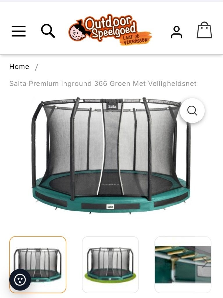 Veiligheidsnet Salta Premium Inground 366 cm, Ophalen, Nieuw