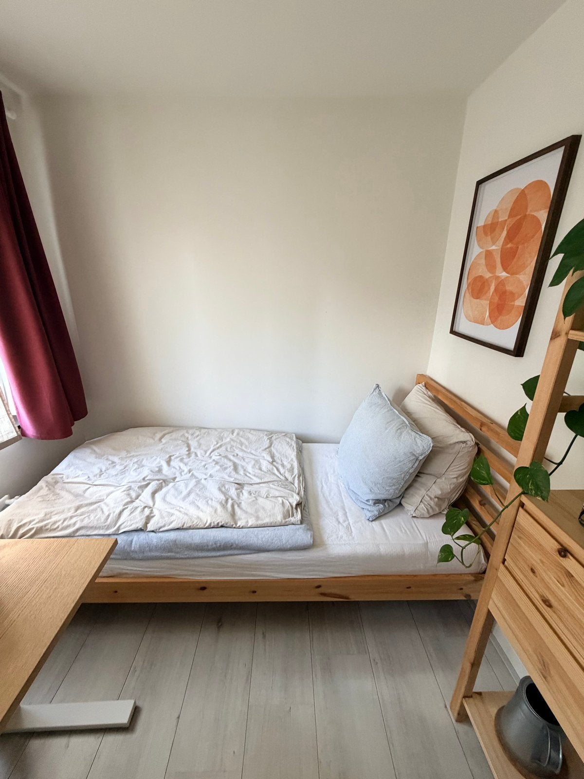 IKEA Tarva bed 90x200 met matras en lattenbodem, Ophalen, Gebruikt, 90 cm, Eenpersoons