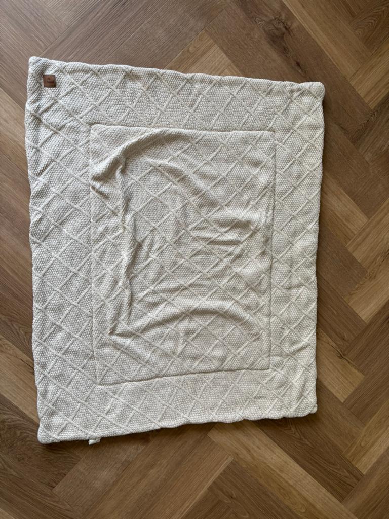Jollein boxkleed beige reversibele, Kinderen en Baby's, Boxen, Verzenden, Zo goed als nieuw, Boxkleed
