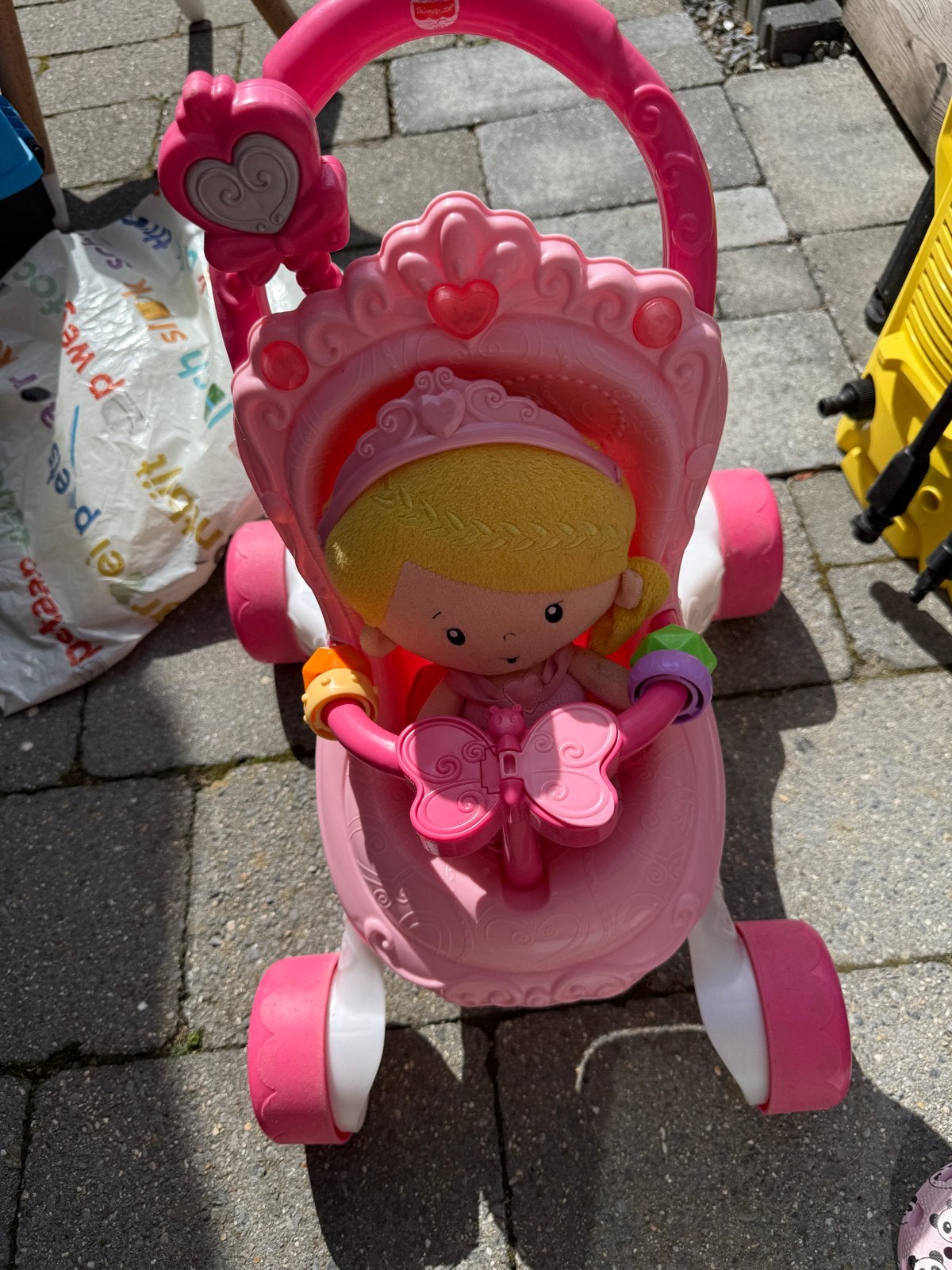 Fisher-Price Prinsessen Loopwagen met Geluid en Licht, Ophalen, Gebruikt, Overige typen, Met licht