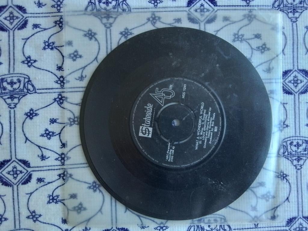 Louis Armstrong          What a wonderful world, Cd's en Dvd's, Vinyl Singles, Ophalen of Verzenden, Gebruikt, Jazz en Blues, Single