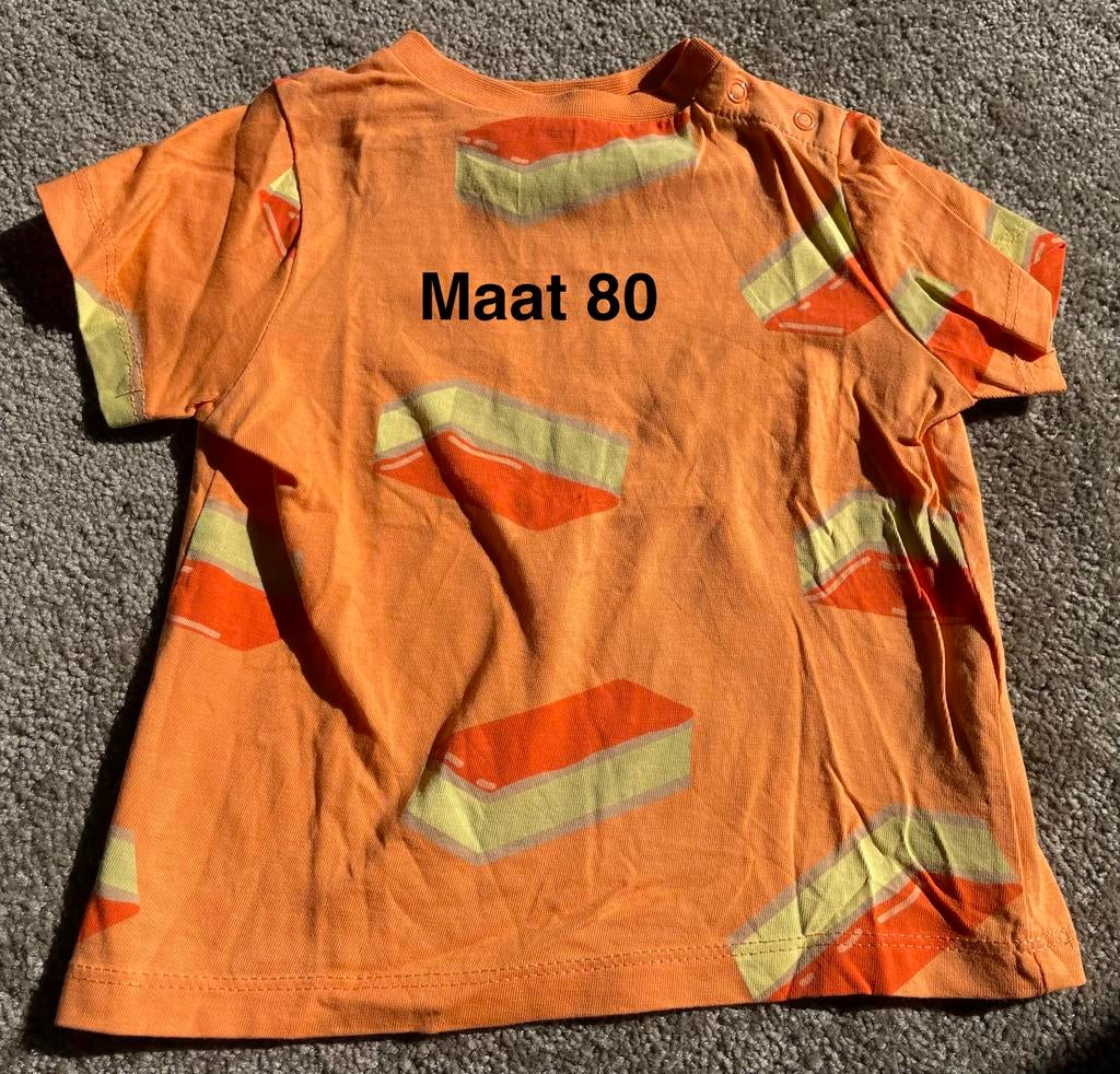 Oranje shirt met tompoucen Korte mouw Hema KoningsdagMaat 80, Kinderen en Baby's, Babykleding | Maat 80, Ophalen of Verzenden