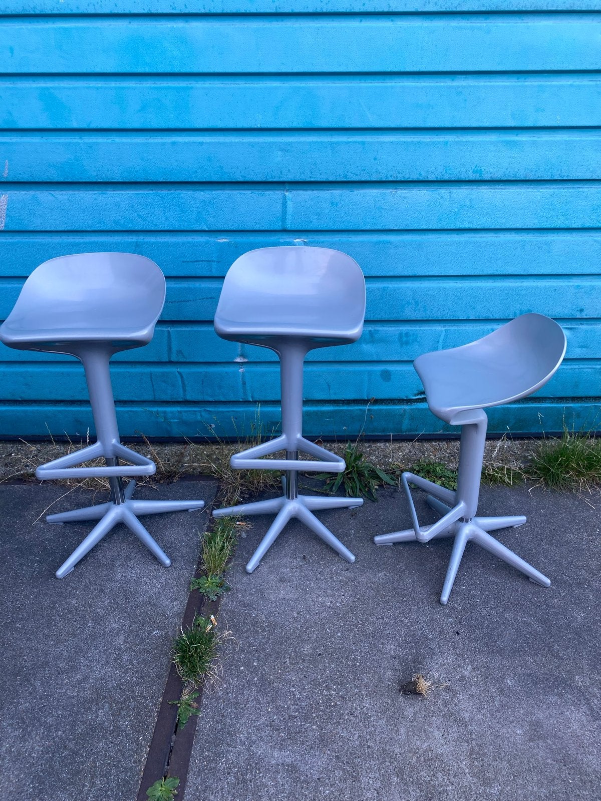 Set 3x KARTELL SPOON, Ophalen, Kunststof, In hoogte verstelbaar, 60 tot 90 cm