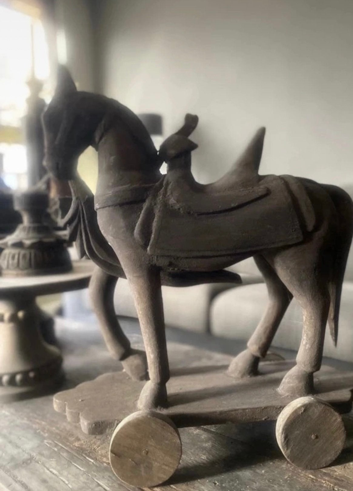 Oud houten paard  Hoffz Aura Peeperkorn, Hout, Nieuw, Ophalen of Verzenden, Landelijk