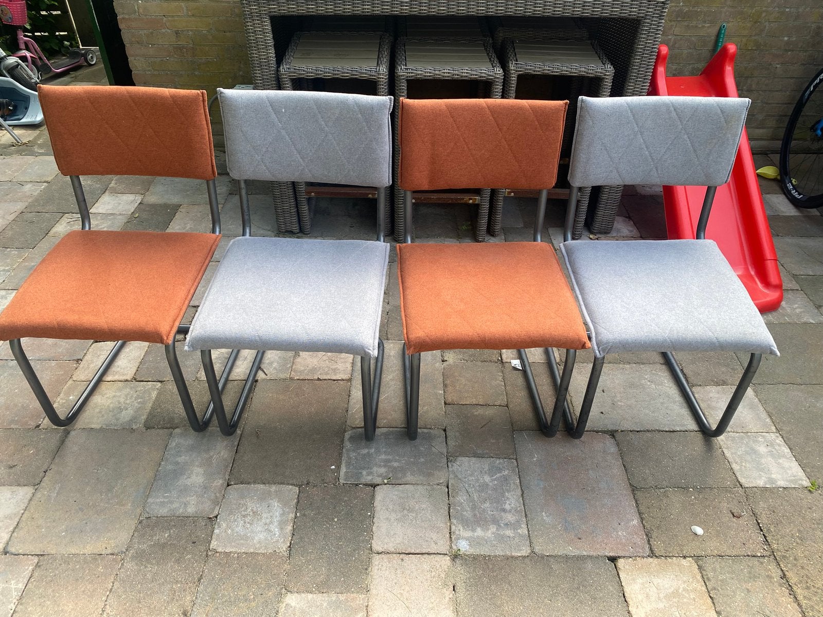 Vier eetstoelen, Ophalen, Gebruikt, Overige kleuren, Vier